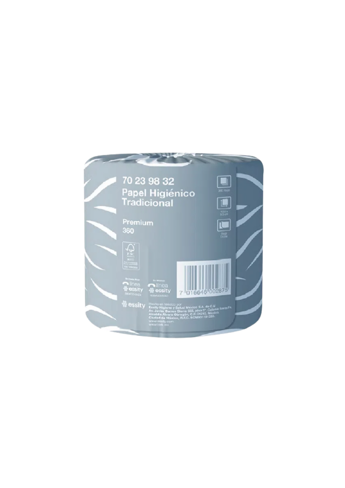 PAPEL HIGIENICO PREMIUM GRIS BCO. 733579 TORK 1 PLY 24/360 M.