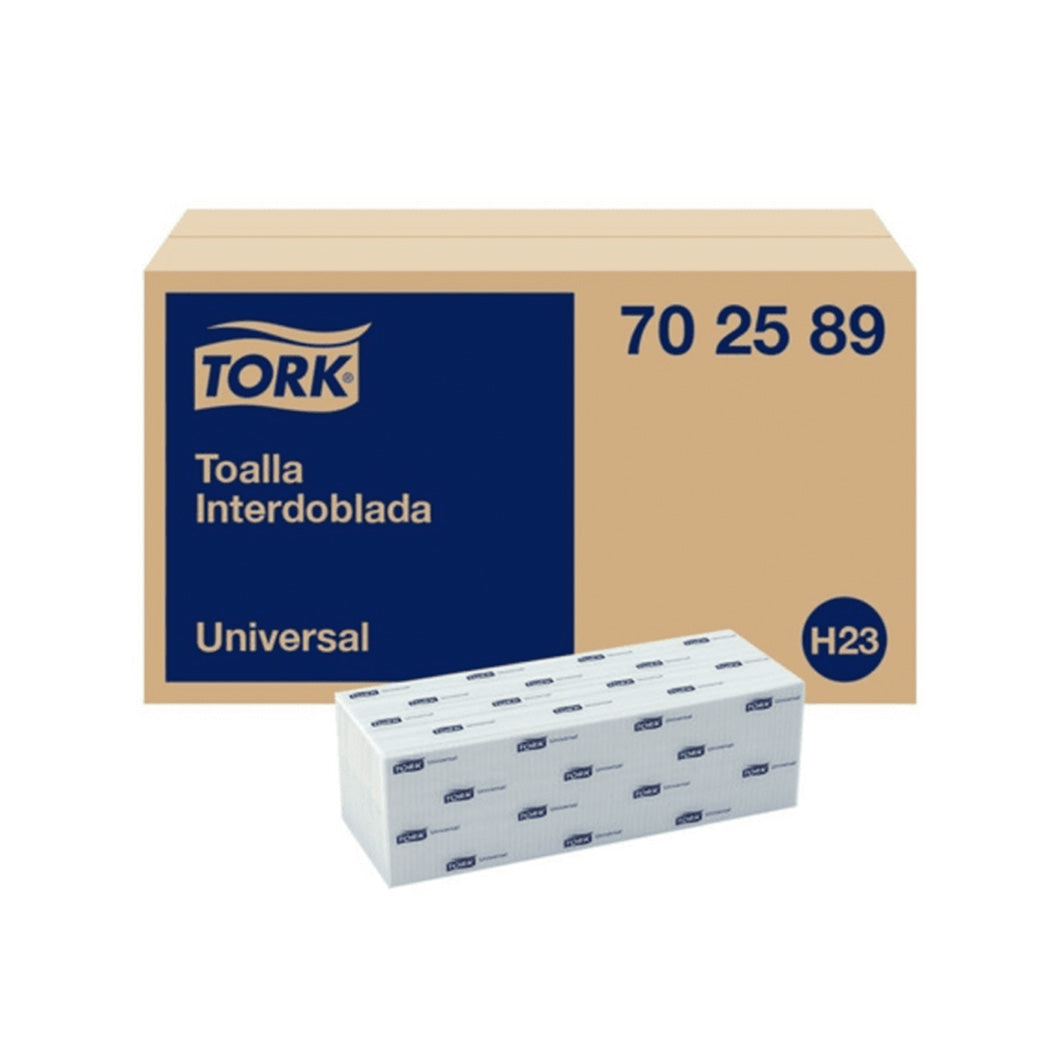 PAPEL TOALLA INTERDOB. BCO. 702589 H23 TORK 2 PLY 10/200 HOJAS
