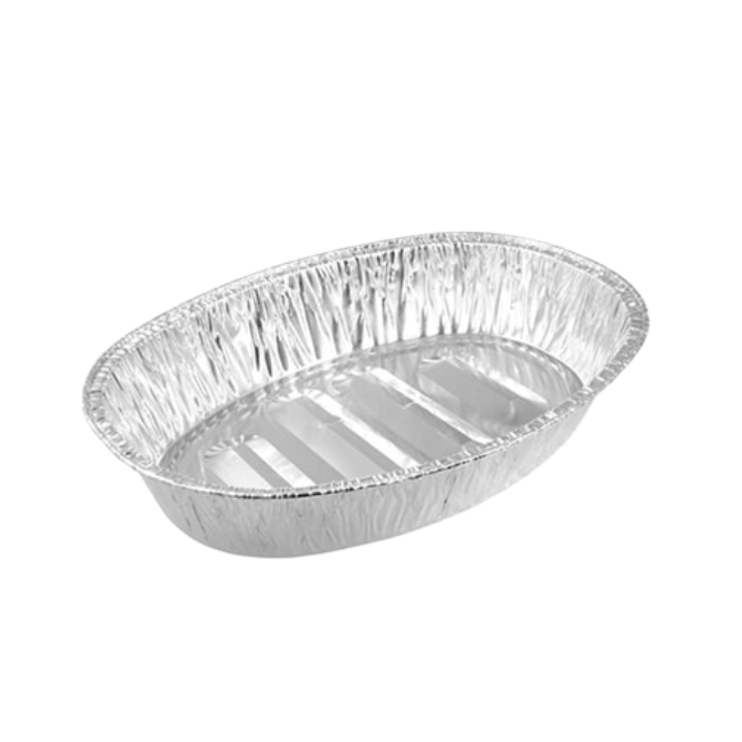 BANDEJA ALUMINIO OVAL HA-364-00-100 HANDI FOIL 100 UNIDS.