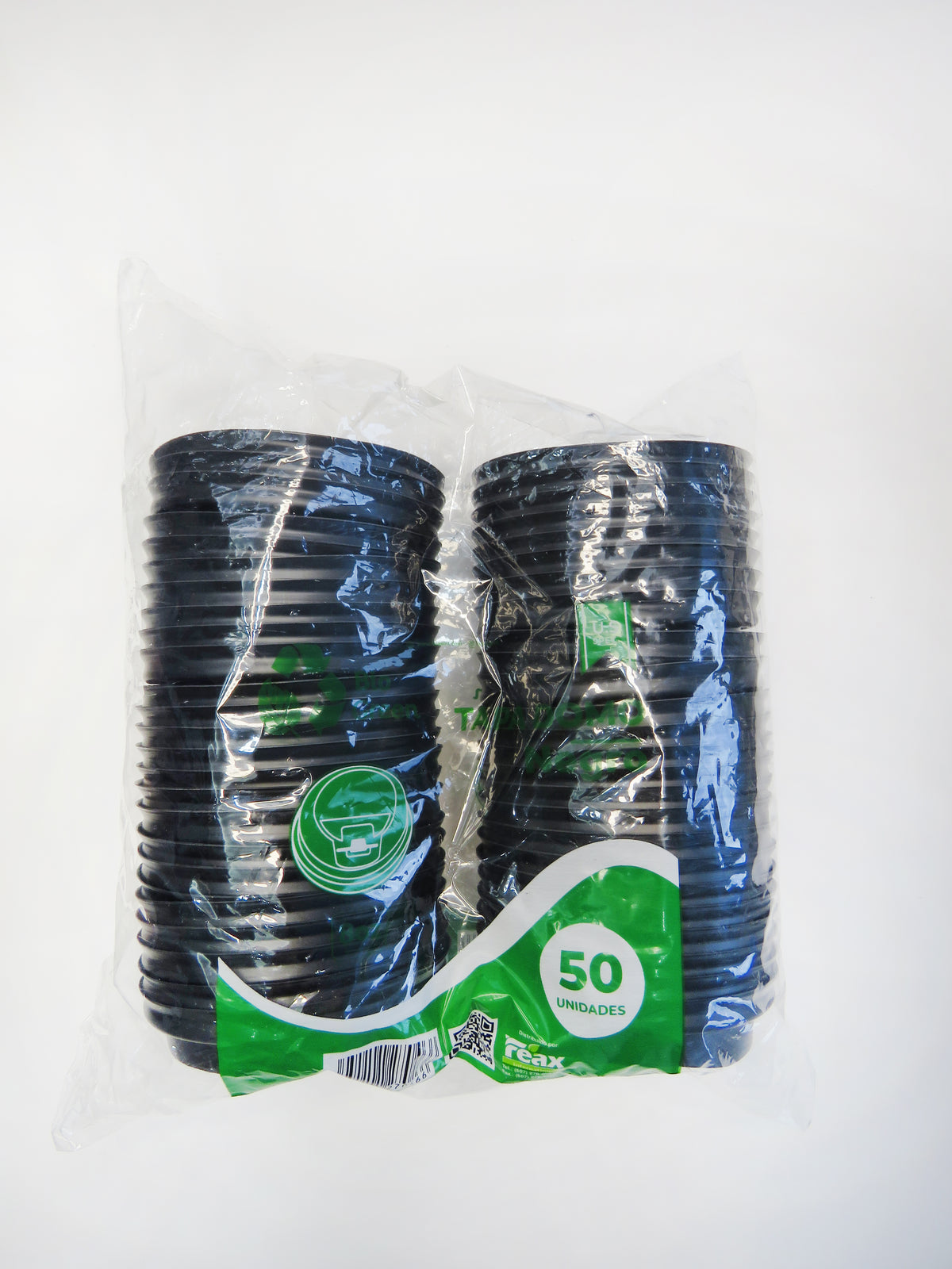 TAPA CAFE PLAST. PS NEGRA 8 OZ. TRAVELER 80 MM. BIO GREEN 20 (2x25)