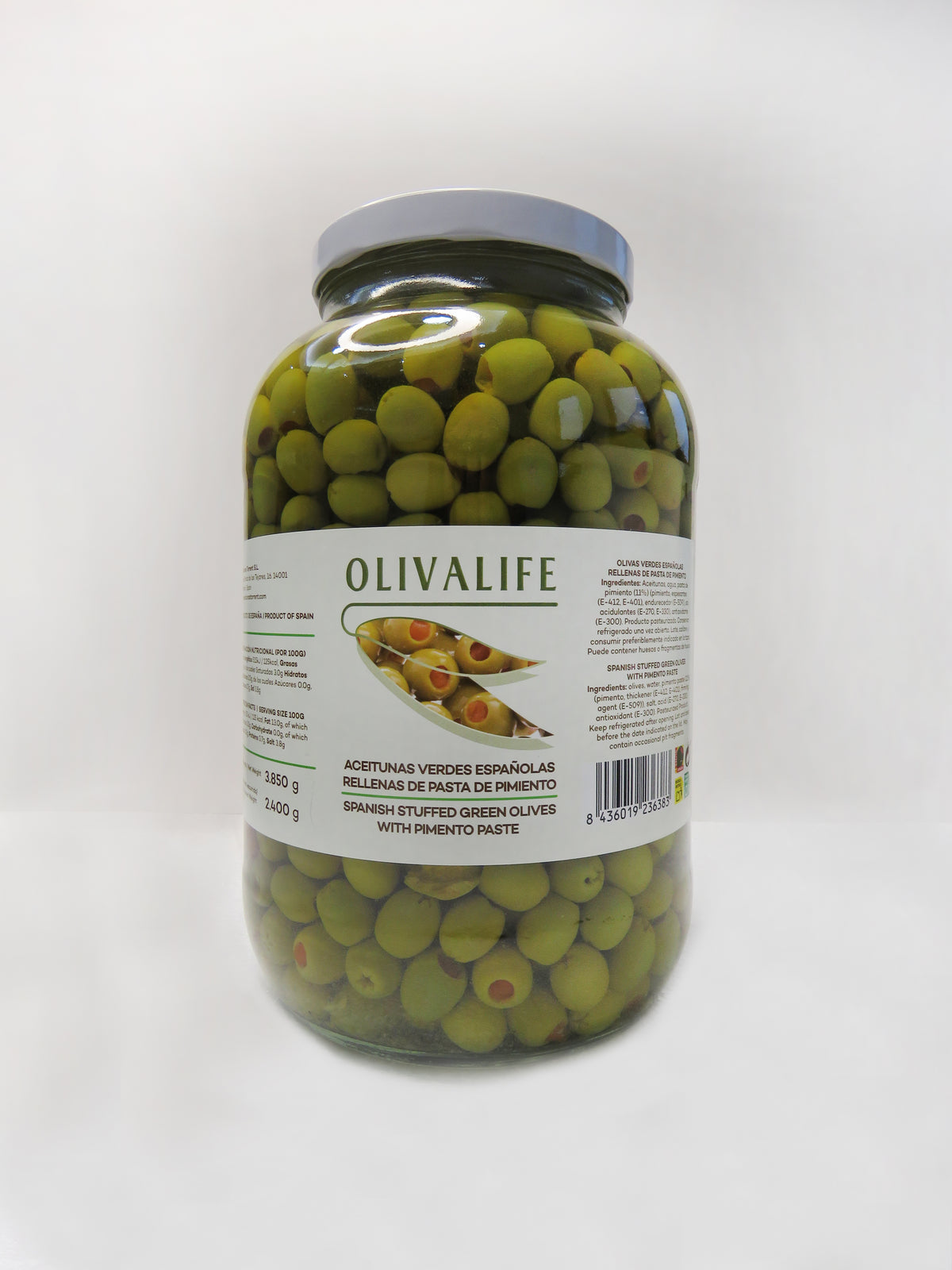 ACEITUNAS VERDES RELLENAS OLIVALIFE 4/1 GAL.