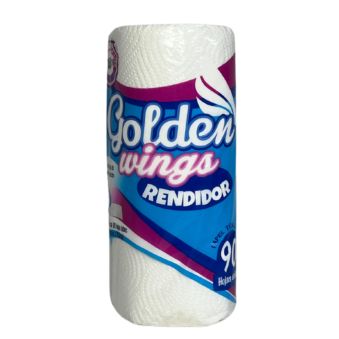 PAPEL TOALLA 2 PLY GOLDEN WINGS 24/90 HOJAS