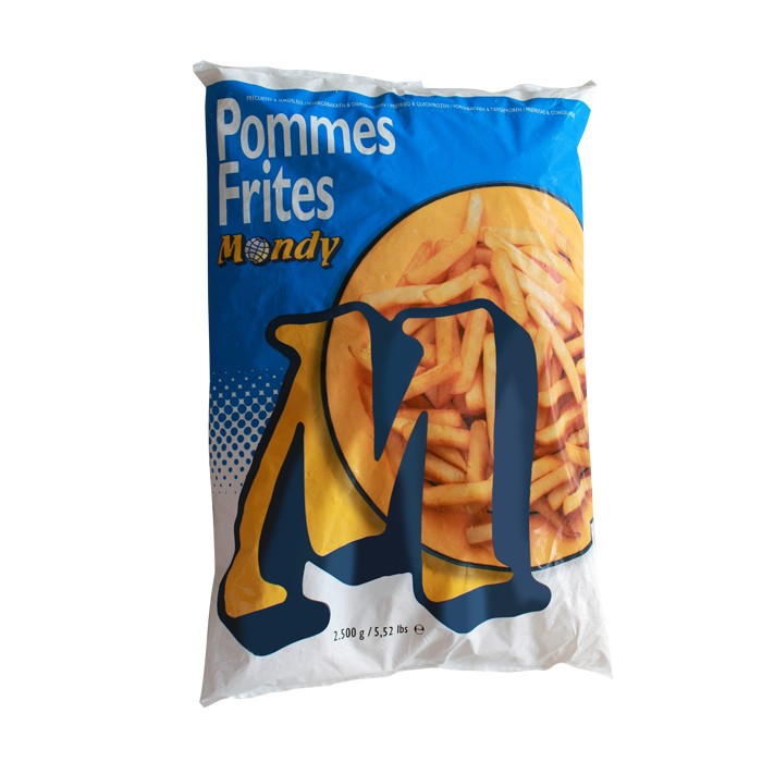 PAPAS FRITAS SIN COBERTURA 3/8 MONDY 4/2.5 KG.