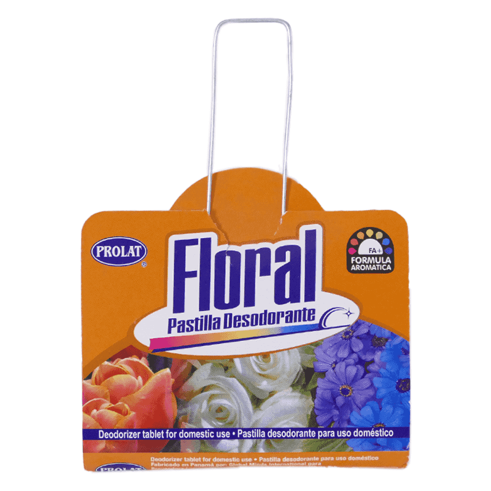 PASTILLA CON GANCHO PARA BAÑO FLORAL PROLAT 48/55 G.