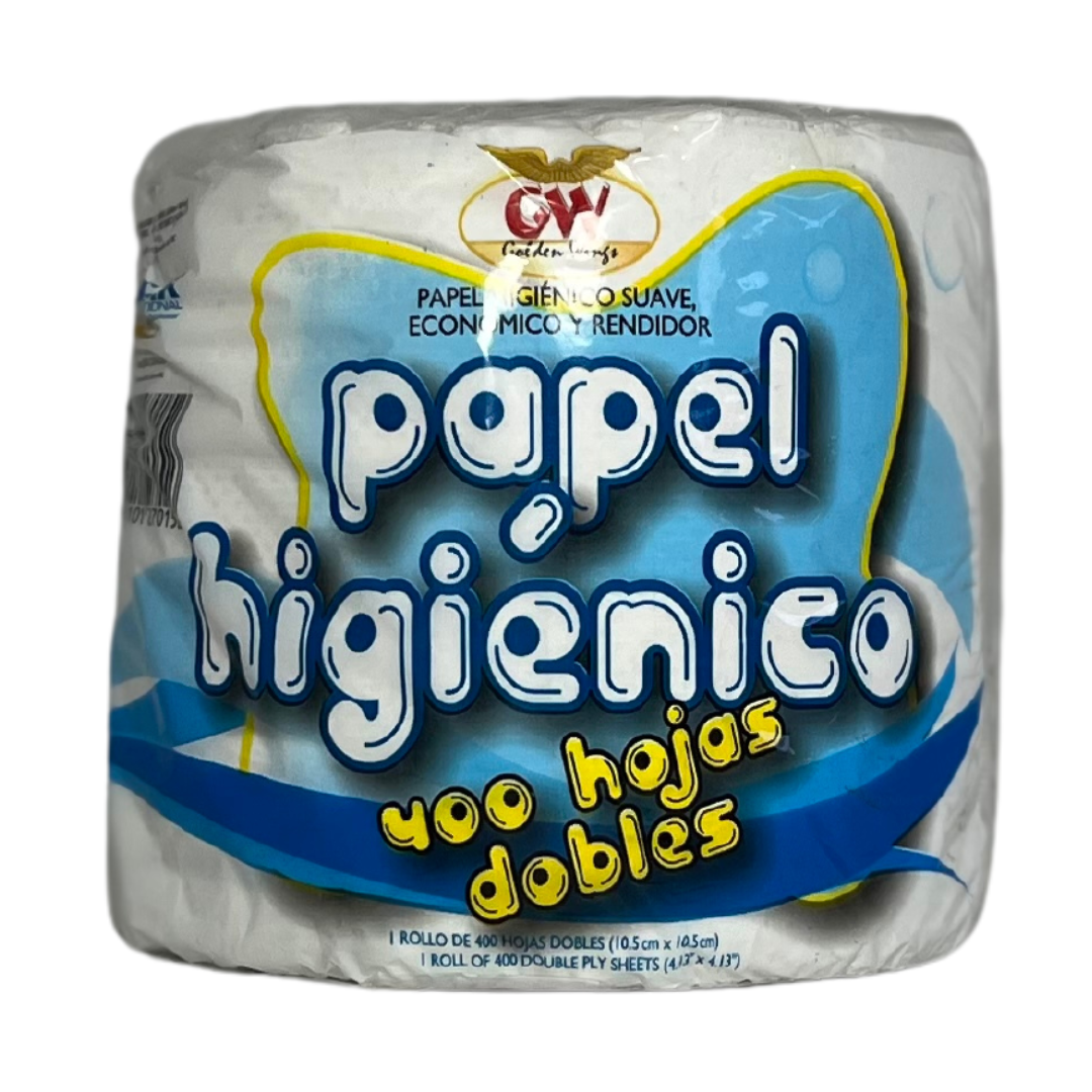 PAPEL HIGIENICO INDIVDUAL GOLDEN WINGS 48/400 HOJAS