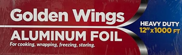 PAPEL ALUMINIO GOLDEN WINGS 4(12" X 1000 FT.)