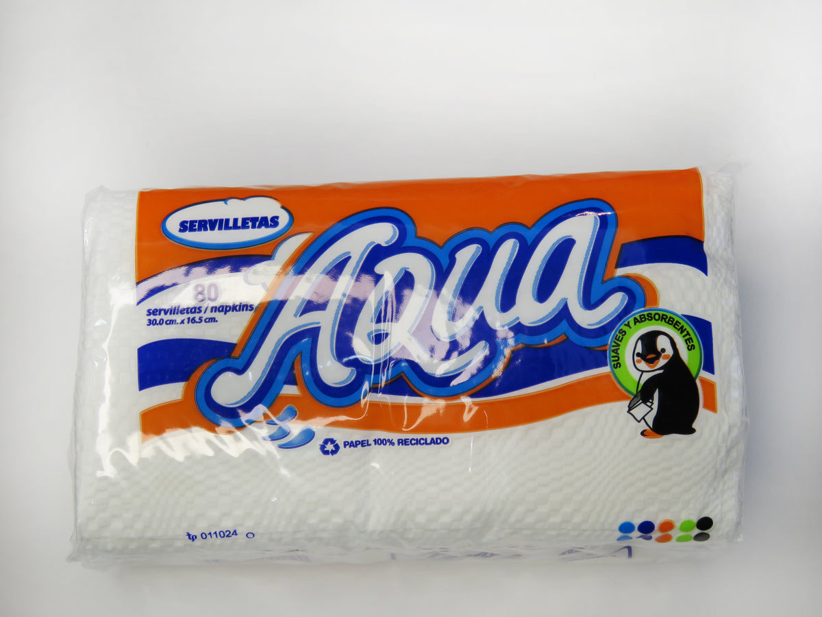 SERVILLETA BLANCA AQUA 24/80 HOJAS