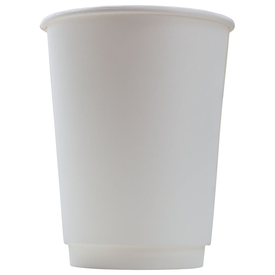 VASO CAFE CARTON BCO. 12 OZ. DOBLE PARED 90 MM. BIO GREEN 20/25