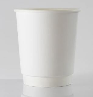VASO CAFE CARTON BCO. 8 OZ. DOBLE PARED 80 MM. BIO GREEN 20/25