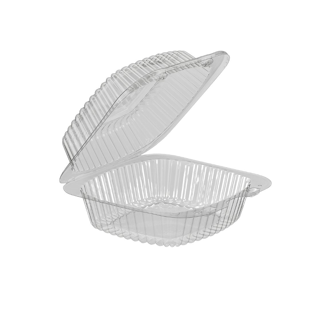 ENVASE CUADRADO PLAST. PET 26 OZ. TRANSP. C/TAPA VPP746 INLINE 500 UNIDS.