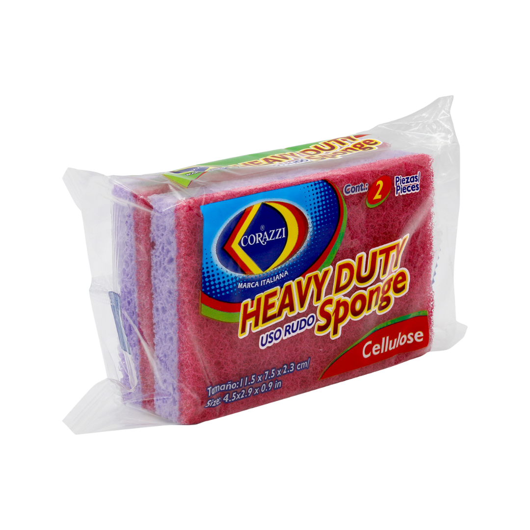 ESPONJA CELULOSA HEAVY DUTY XCE001D CORAZZI 12/2 UNIDS.