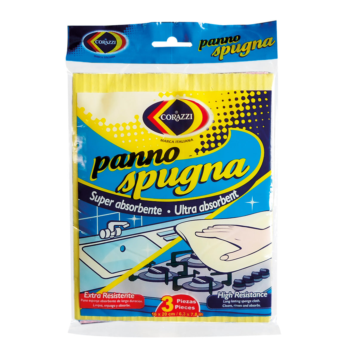 PAÑO ABSORBENTE SPUGNA XF001A CORAZZI 32/3 UNIDS.