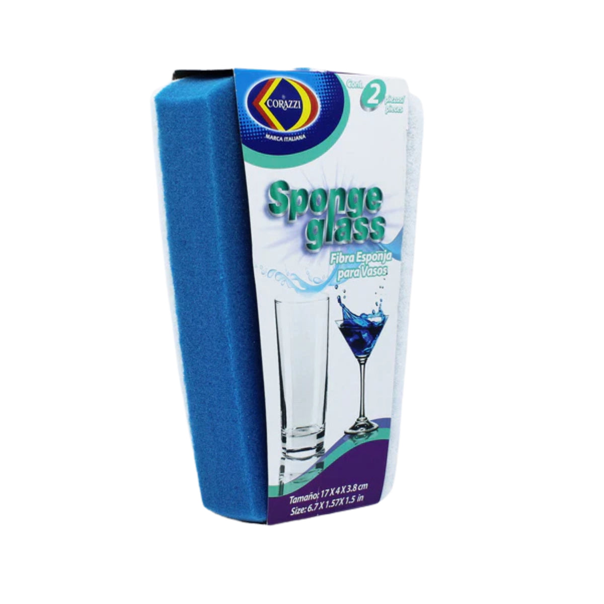 ESPONJA SPONGE GLASS XR997B CORAZZI 12/2 UNIDS.